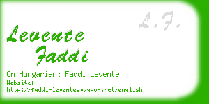 levente faddi business card